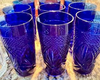 Cobalt Blue drinking glasses $2 Each