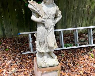 $120. Concrete Stand and Statue 