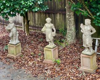 Concrete Statues and Pedestals $120 Each