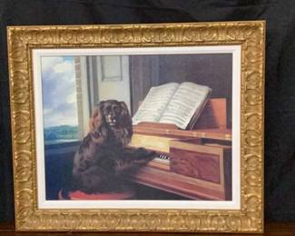 Portrait Of An Extraordinary Musical Dog Print On Canvas