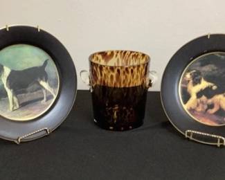 Decorative Plates Glass Ice Bucket