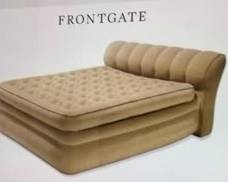 Frontgate Twin Aerobed, 2 Square Beanbag Ottomans 15x15  