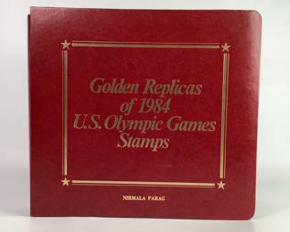 Golden Replicas of 1984 Olympic Stamps