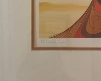 Manitoba Souix artist Maxine Noel - Signed - Framed - “Morning Sun”