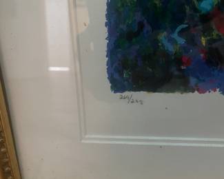 Signed & Numbered Extra Large (31 1/2” x 35”) Serigraph by: Yuval Wolfson “The Enchanted Garden” 269/275