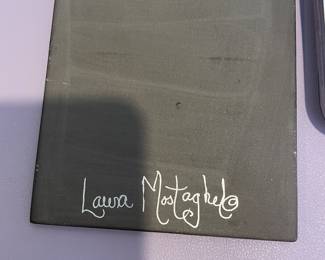 Laura Mostaghel Hand Painted Ceramic Art Title