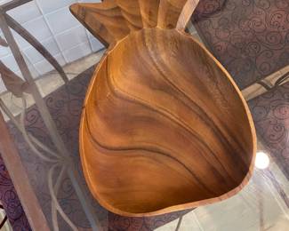 Hardwood of the South Pacific Hand Carved Pineapple Bowl