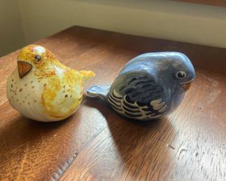 Signed Ceramic Birds
