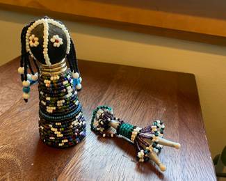 Handcrafted Ndebele, S. African Beaded Traditional Folk Doll