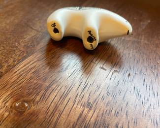 Acoma Pueblo Pottery Bear Figure Signed