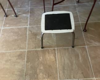 Vintage One Step Metal Stool