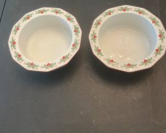 Porsgrund Norway Hearts & Pines Rimmed Multisided Soup Cereal Bowl