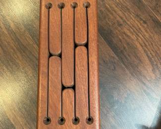 Vintage African 6 Note Wood Slit Tongue Padauk Log Drum Sol Arbor Workshop