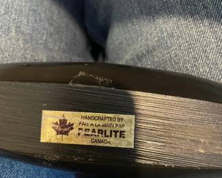 Handcrafted Fait A La Main Pearlite Kayaking Native Figurine