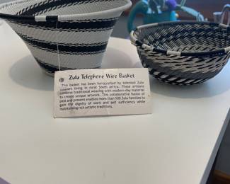 Handmade African Zulu Telephone Wire Basket