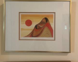 Manitoba Souix artist Maxine Noel - Signed - Framed - “Morning Sun”