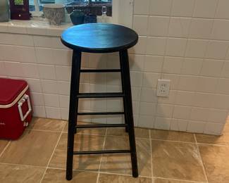 Vintage Tall Wood Bar Stool