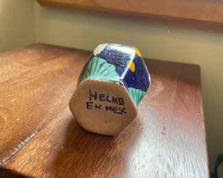 Mexican Floral Vase w/ Lid