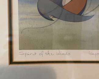 Signed & Titled “Spirt Of The Winds” Framed Print by: Maxine Noel Signed with Her Sioux Name Joyanmani
