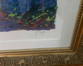 Signed & Numbered Extra Large (31 1/2” x 35”) Serigraph by: Yuval Wolfson “The Enchanted Garden” 269/275