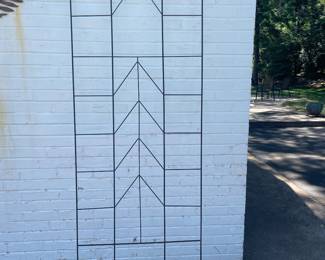 Metal Chevron Outdoor Garden Trellis - Set of 2 -