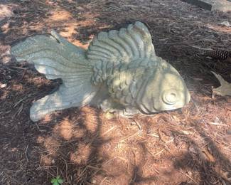 Large Fish Garden Statue Sculpture Outdoor Concrete