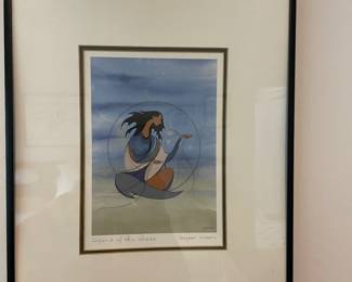 Signed & Titled “Spirt Of The Winds” Framed Print by: Maxine Noel Signed with Her Sioux Name Joyanmani (translates as Walk Beyond)