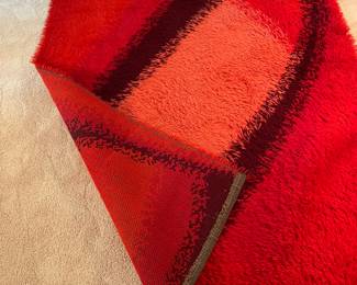 Vintage Danish Scandinavian Wool Rug Mid Century Modern 78" x 54.5"