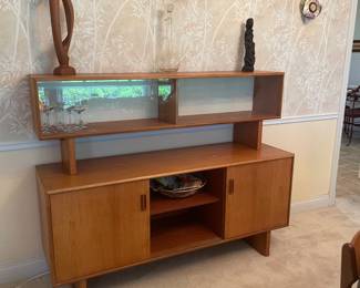 Mid Century Modern Teak Wood Danish Sideboard and Hutch $4500.00