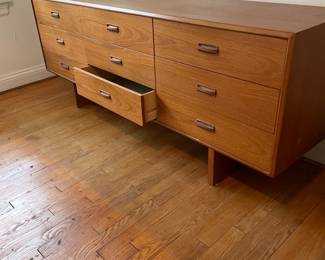 Mid Century Modern Teak Dresser - 9 Drawers $1500.00
