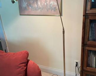Vintage Adjustable Arm Brass Floor Lamp