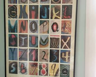 Kjell Sandved "Butterfly Alphabet" Poster Framed