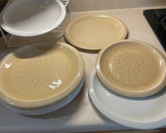 Franciscan Sea Sculptures Sand Luncheon snd Salad Plates