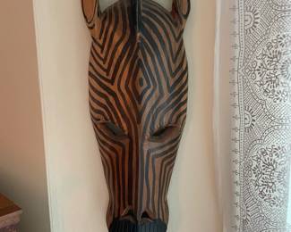 African Wood Zebra Mask