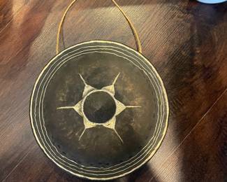 Vintage Brass Burmese Temple Gong Meditation Viberation