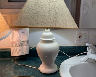 Ceramic White Table lamp with Shade