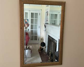 Gold Framed Beveled Mirror