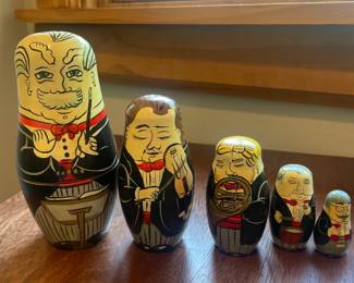 Orchestra Nesting Dolls Set of 5 Musicians Matryoshka Wood Music Conductor