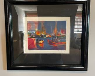 Marcel Mouly Framed Pencil Signed & Numbered Lithograph Print