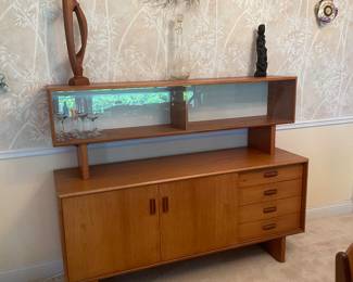 Mid Century Modern Teak Wood Danish Sideboard and Hutch $4500.00
