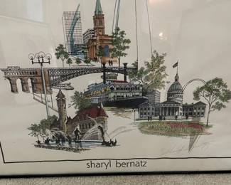 St Louis Sharyl Bernatz Saint Louis Print Capital Gateway Arch Artist Signed Jefferson