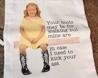 And we’ll finish on this Adorable dish towel here!!!
See you all at the sale!!!