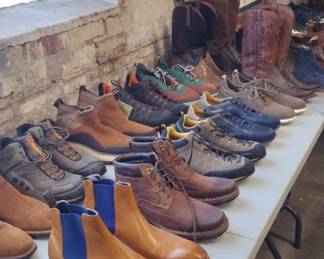 Shoes range from being barely worn to new condition