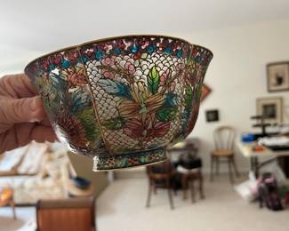 plique a jour bowl