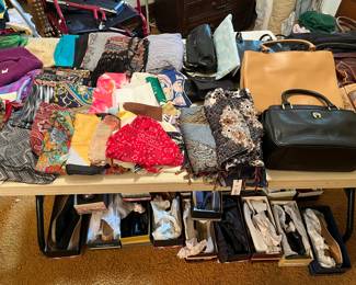 shoes, handbags , scarves etc.