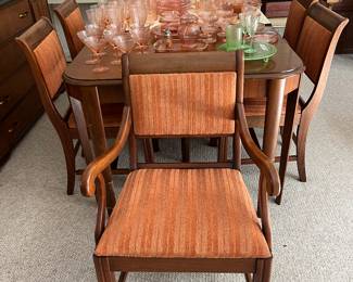dining table with leaf, 6 chairs