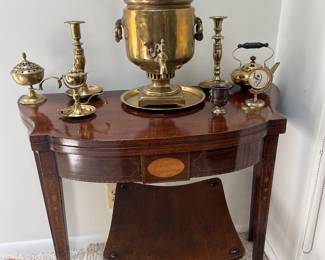 Samovar sold, Hepplewhite card table and other accessories still available