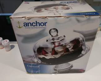 kitchen  item    anchor  covered  cake  plate