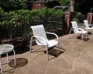 21             4  chairs  and two  small  tables   Price   is  100.00         