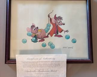 Cinderella Production Sketch by Marc Davis (veteran Disney animator)
